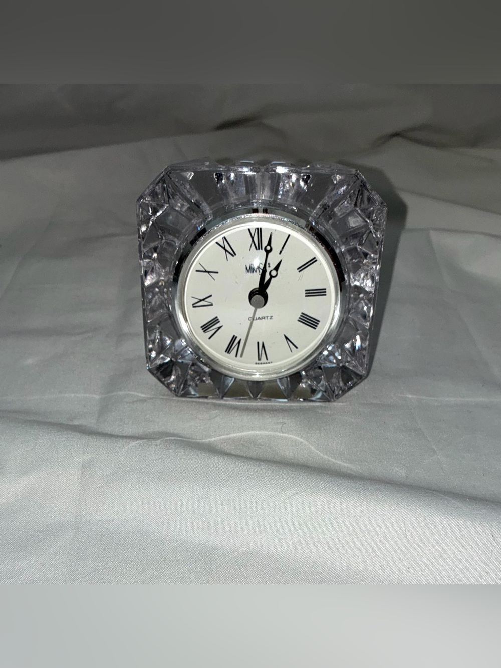 Mikasa Crystal Table Clock